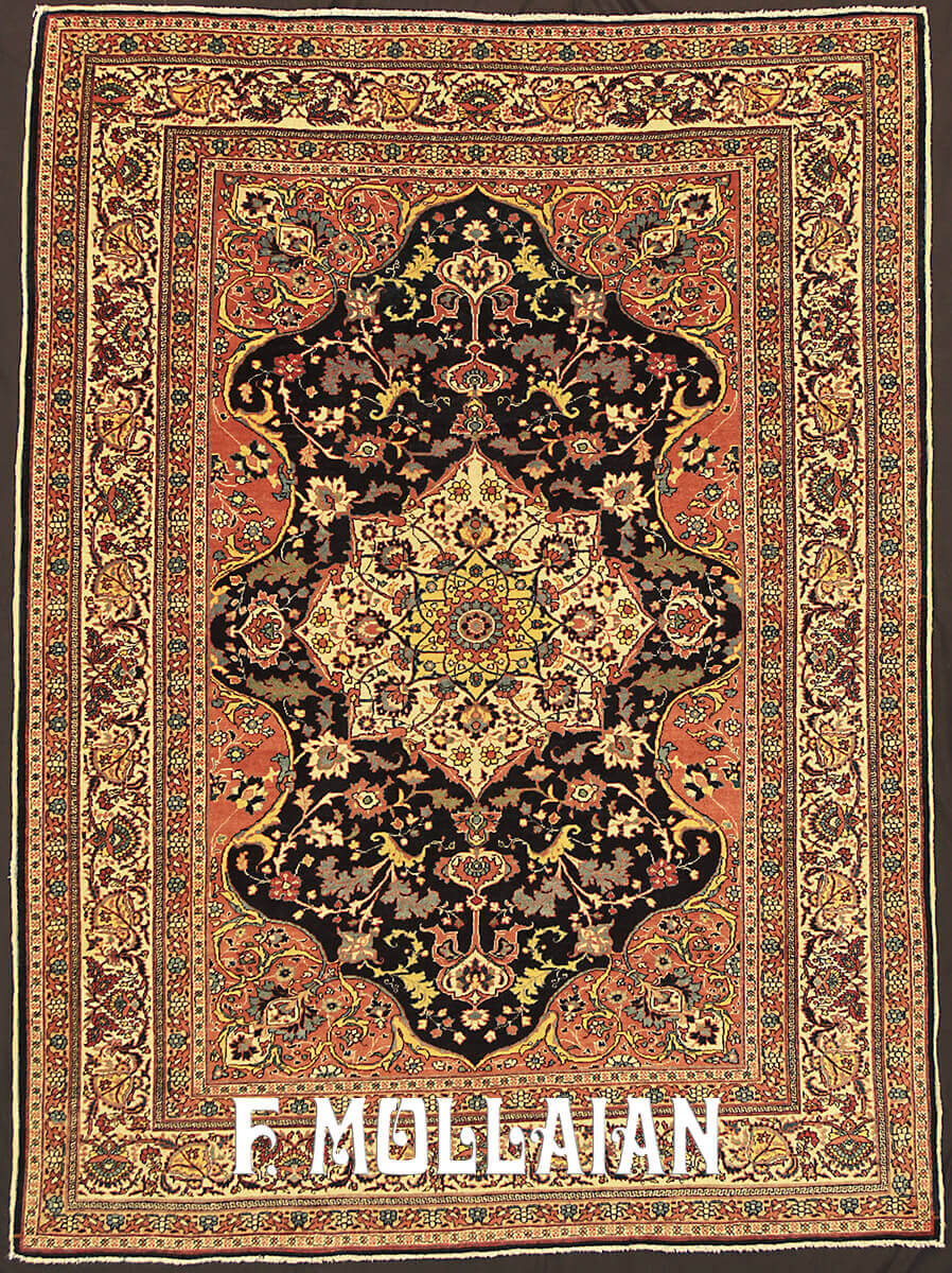 Tapis Persan Antique Tabriz Hadji djalili n°:85993837
